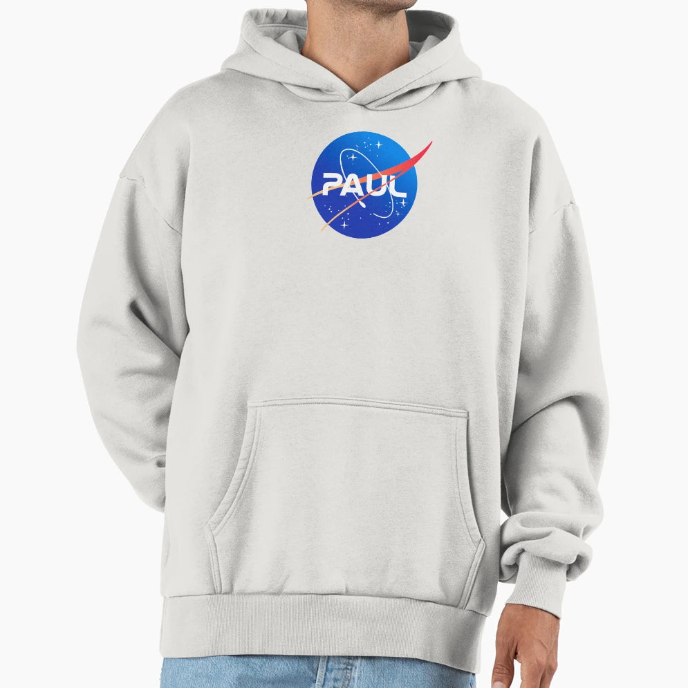 Custom Name Nasa Logo Paul Hoodie - Trendy Graphic Unisex - T-Shirt, Sweatshirt, Hoodie