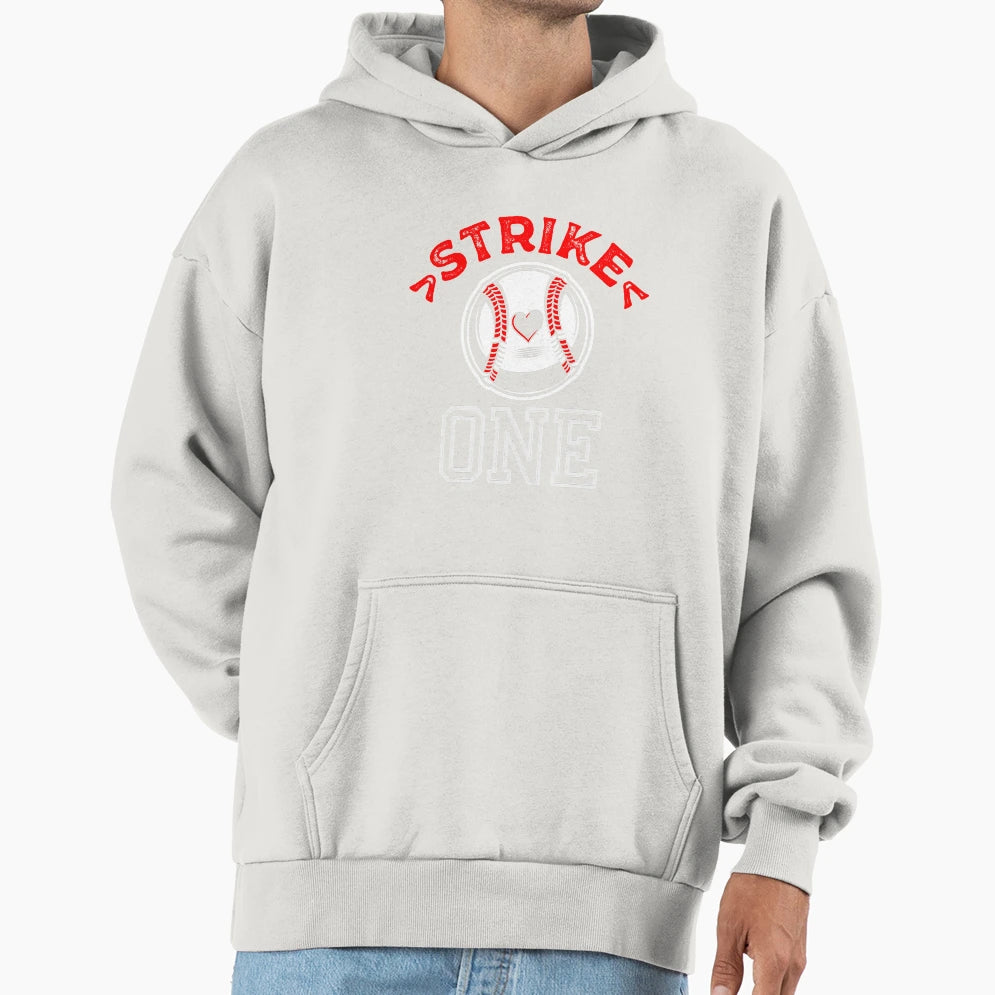 Strike One Baseball Lovers Dark Hoodie - Fun Novelty Design Unisex - T-Shirt, Sweatshirt, Hoodie