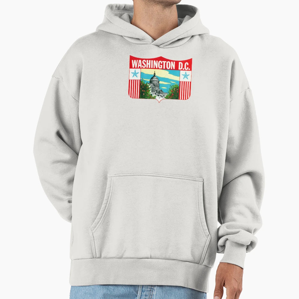 1960 Washington D C Hoodie - Unique Graphic Unisex - T-Shirt, Sweatshirt, Hoodie