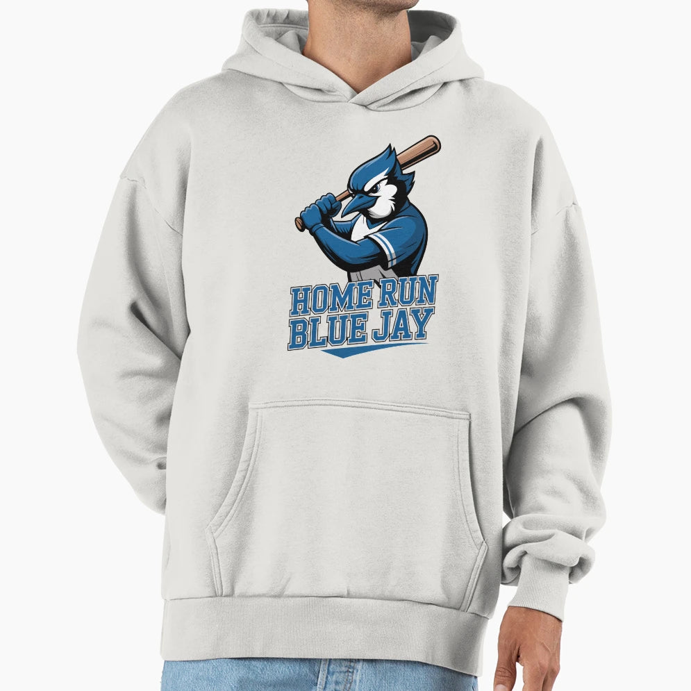 Home Run Blue Jay Hoodie - Unique Graphic for Adults - T-Shirt, Sweatshirt, Hoodie