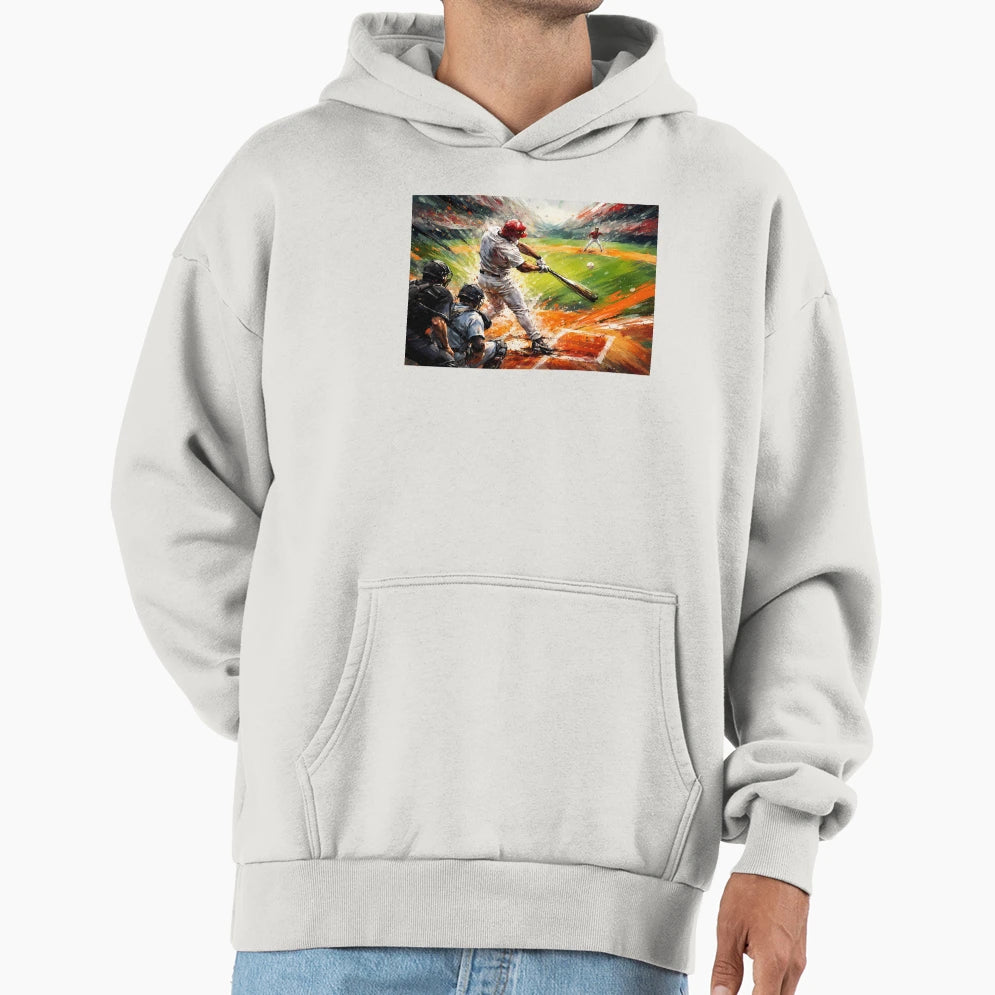 Dramatic Baseball Moment Hoodie - Aesthetic Graphic Unisex - T-Shirt, Sweatshirt, Hoodie