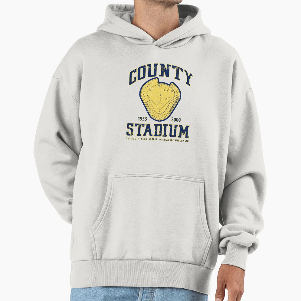 Milwaukee County Stadium Hoodie - Unique Graphic Men Women - T-Shirt, Sweatshirt, Hoodie