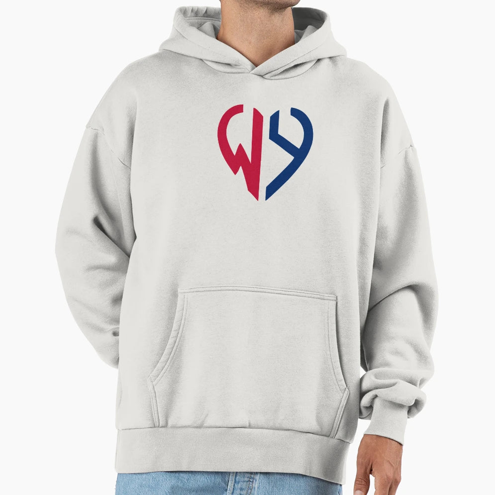 Wyoming State Abbreviation Hoodie - Minimalist Print for Adults - T-Shirt, Sweatshirt, Hoodie