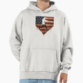 Patriotic Baseball Hitter American Flag Hoodie - Fun Novelty Design Unisex - T-Shirt, Sweatshirt, Hoodie