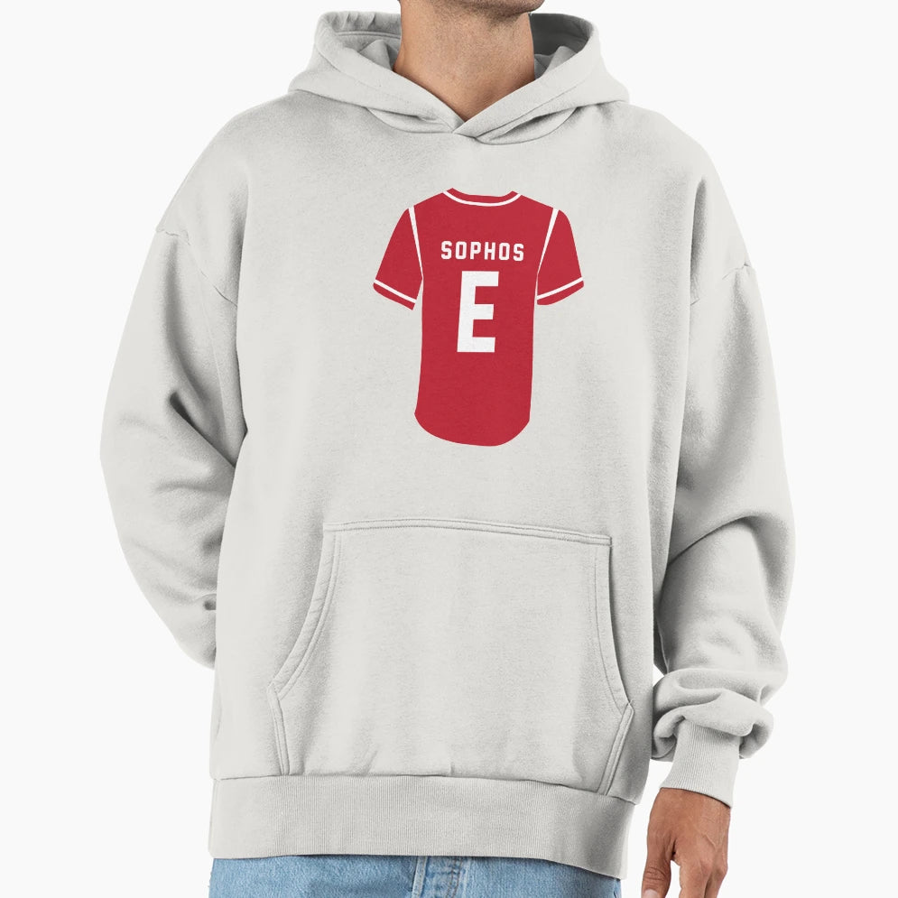 Sophos Red Jersey E Hoodie - Custom Art Print Unisex - T-Shirt, Sweatshirt, Hoodie