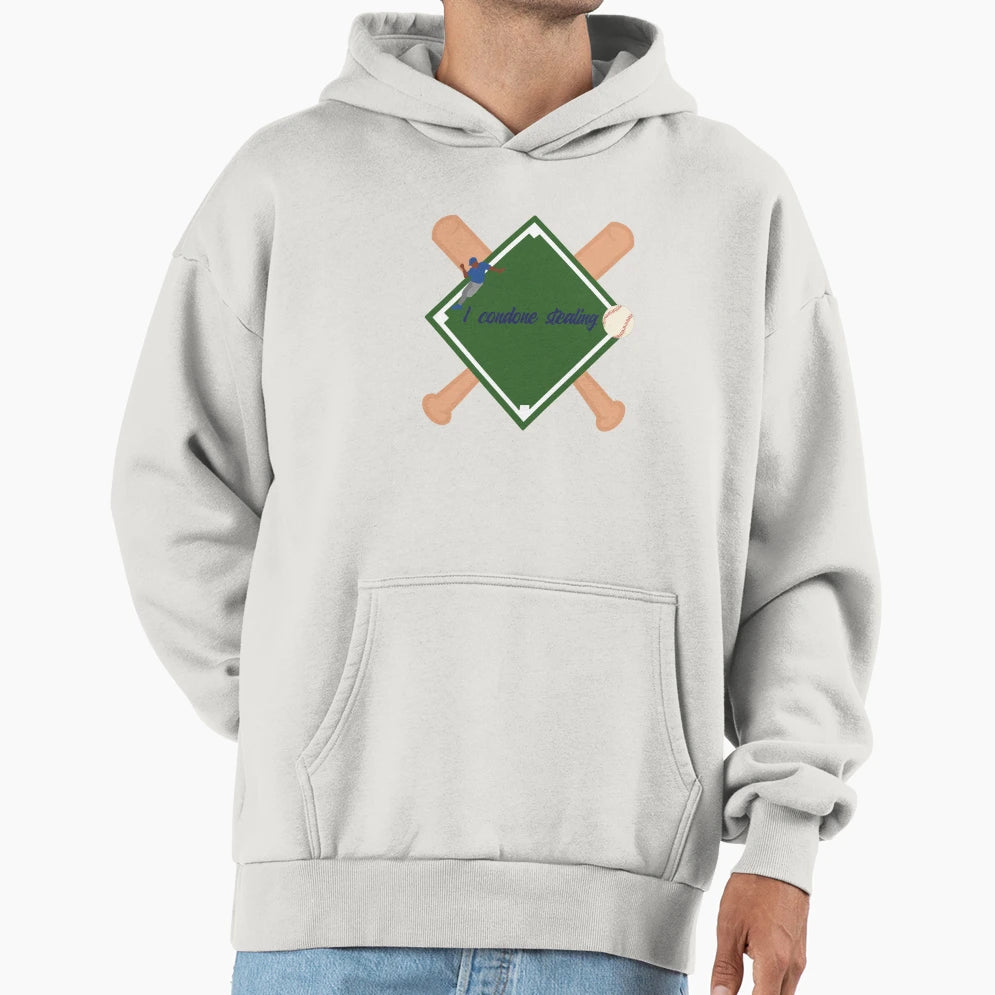 Stealing Bases Hoodie - Aesthetic Graphic for Adults - T-Shirt, Sweatshirt, Hoodie