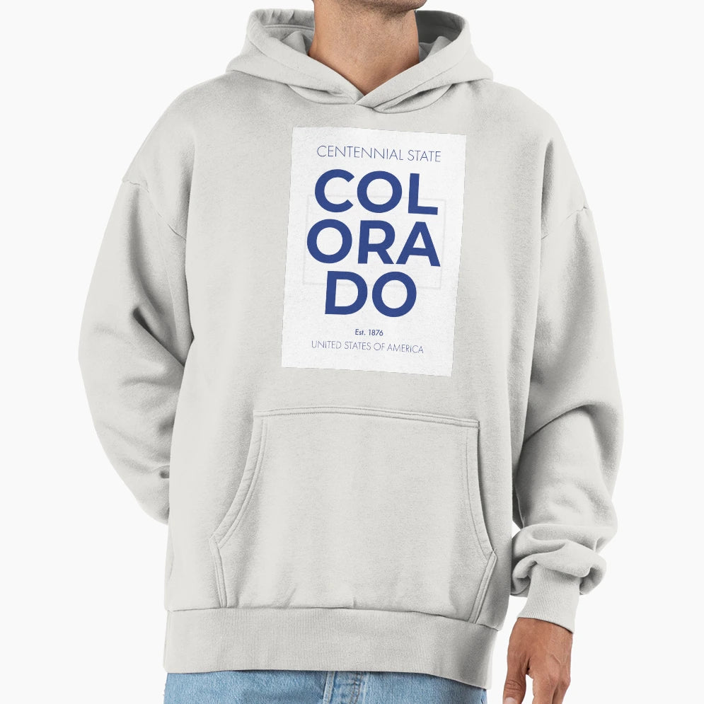 Colorado Travel Art Modern Hoodie - Custom Art Print for Adults - T-Shirt, Sweatshirt, Hoodie