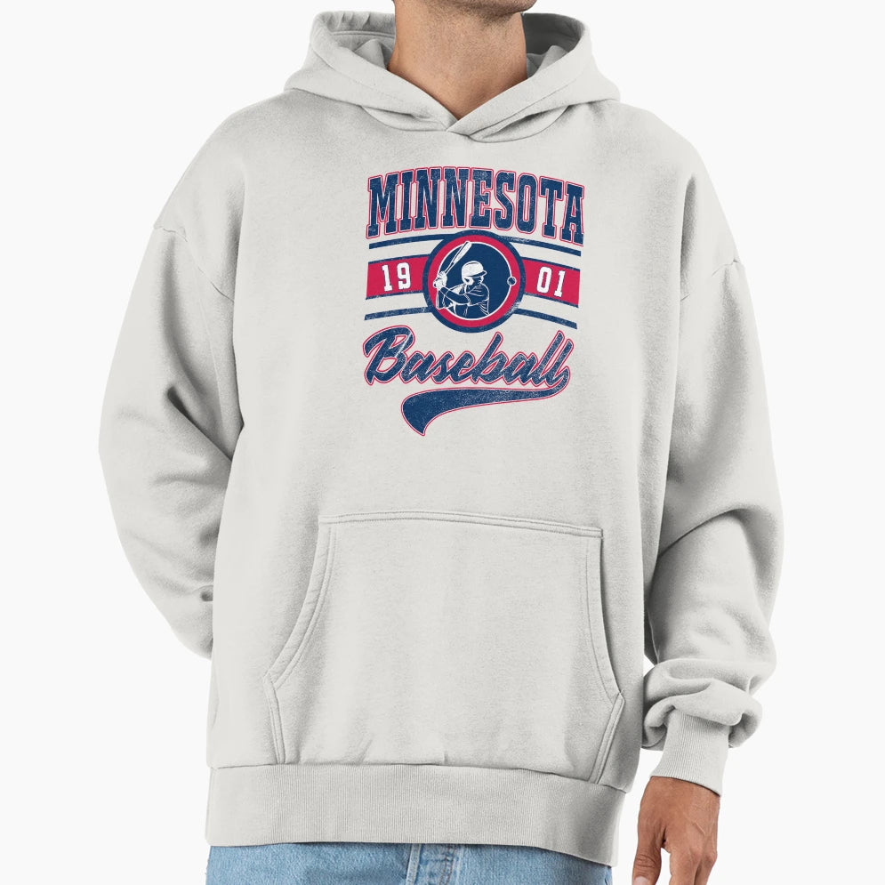 Minnesota Baseball Hoodie - Unique Graphic for Adults - T-Shirt, Sweatshirt, Hoodie