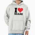 I Love Miami Hoodie - Graphic Print Unisex - T-Shirt, Sweatshirt, Hoodie