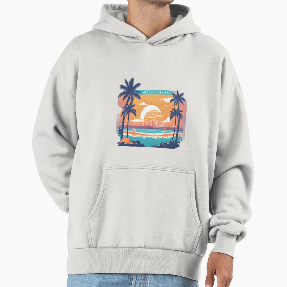 Miami Hoodie - Novelty Apparel Unisex - T-Shirt, Sweatshirt, Hoodie