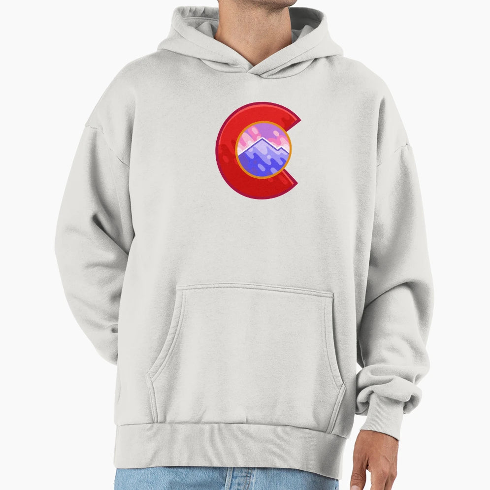 Colorado Logo Sunrise Sunset Hoodie - Minimalist Print for Adults - T-Shirt, Sweatshirt, Hoodie
