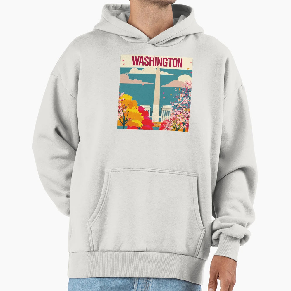 Washington Washington Vector Art Hoodie - Graphic Print for Adults - T-Shirt, Sweatshirt, Hoodie
