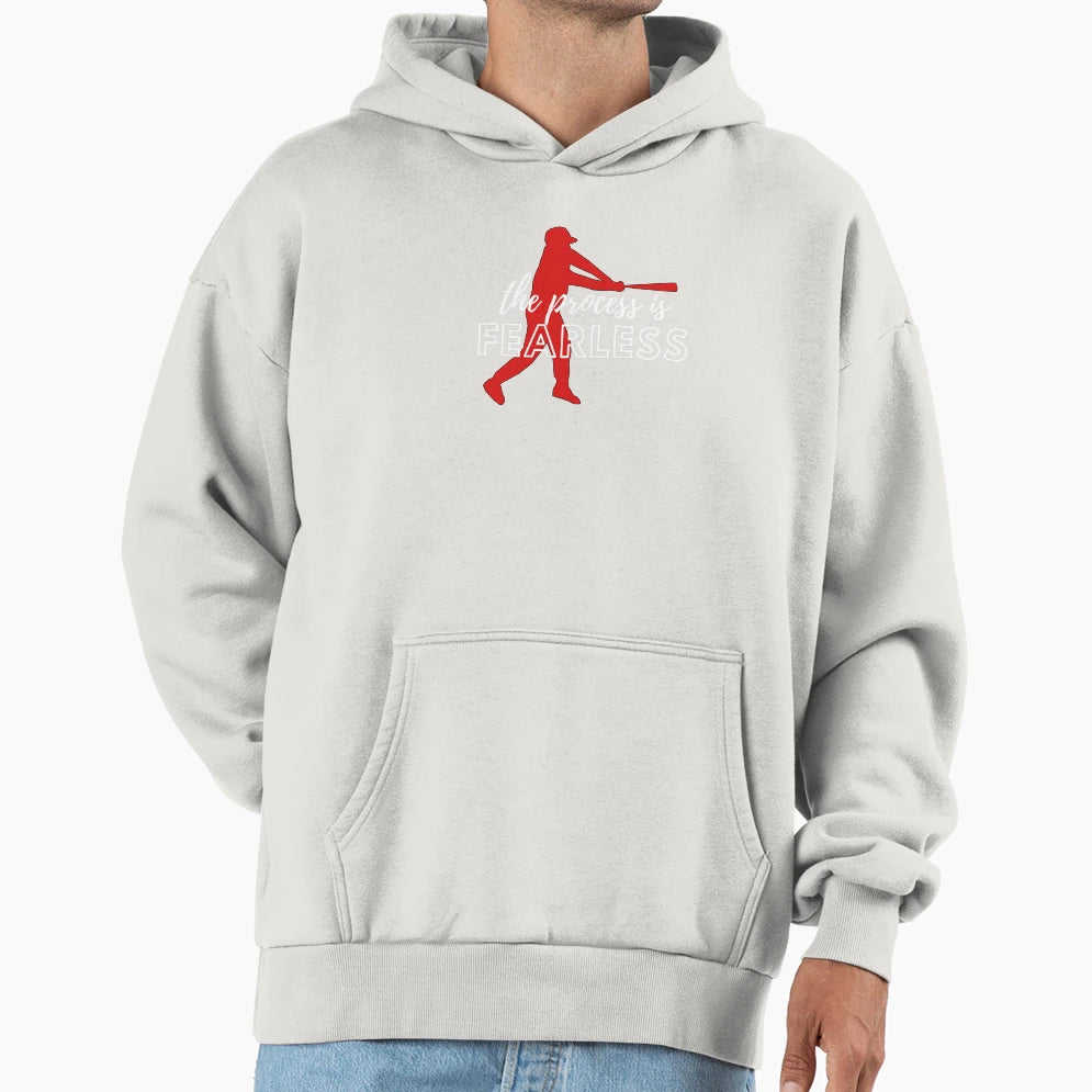 Process Is Fearless Chicago Baseball Hoodie - Trendy Graphic for Adults - T-Shirt, Sweatshirt, Hoodie
