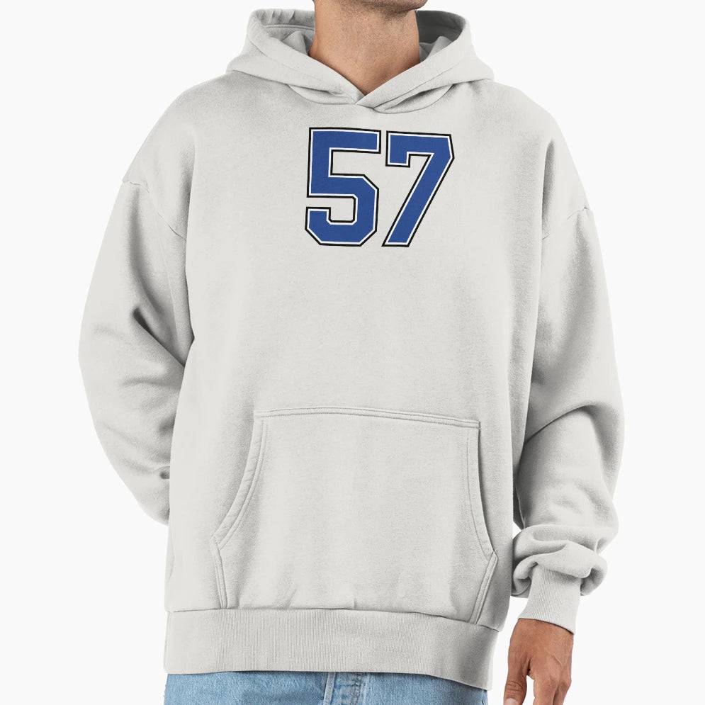 Number 57 Lucky Sports Jersey Fifty Seven Hoodie - Graphic Print Unisex - T-Shirt, Sweatshirt, Hoodie