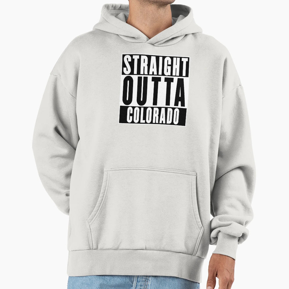 Straight Outta Colorado Hoodie - Trendy Graphic Men Women - T-Shirt, Sweatshirt, Hoodie