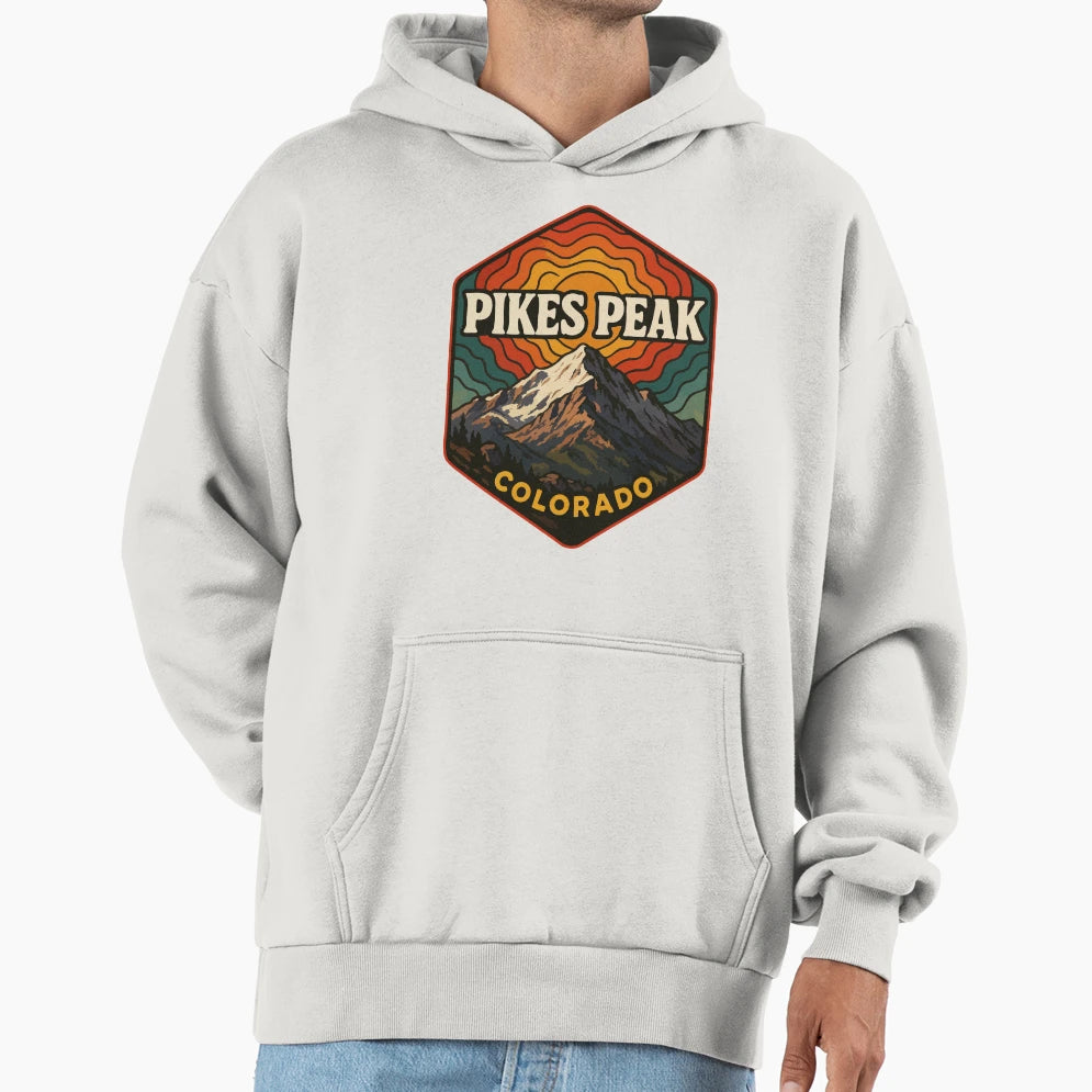 Pikes Peak Colorado Trippy Travel Hoodie - Casual Everyday Wear Unisex - T-Shirt, Sweatshirt, Hoodie