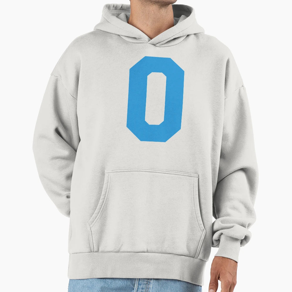 Alphabet Blue O Sports Letter O Hoodie - Aesthetic Graphic Men Women - T-Shirt, Sweatshirt, Hoodie