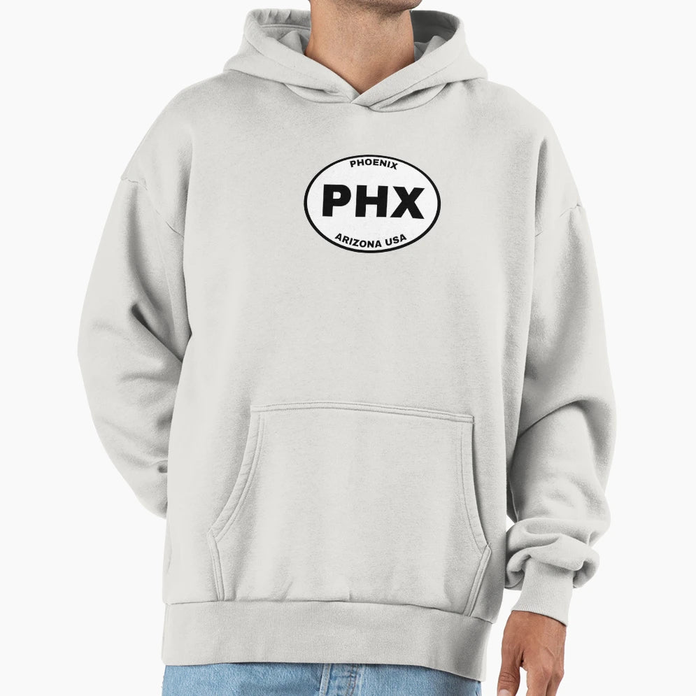 Phx Phoenix Iata Code Hoodie - Novelty Apparel for Adults - T-Shirt, Sweatshirt, Hoodie