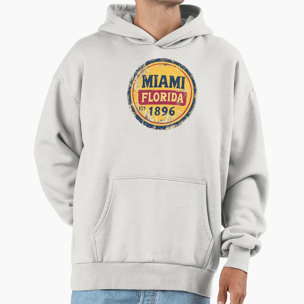 Miami Florida Us Hoodie - Custom Art Print for Adults - T-Shirt, Sweatshirt, Hoodie