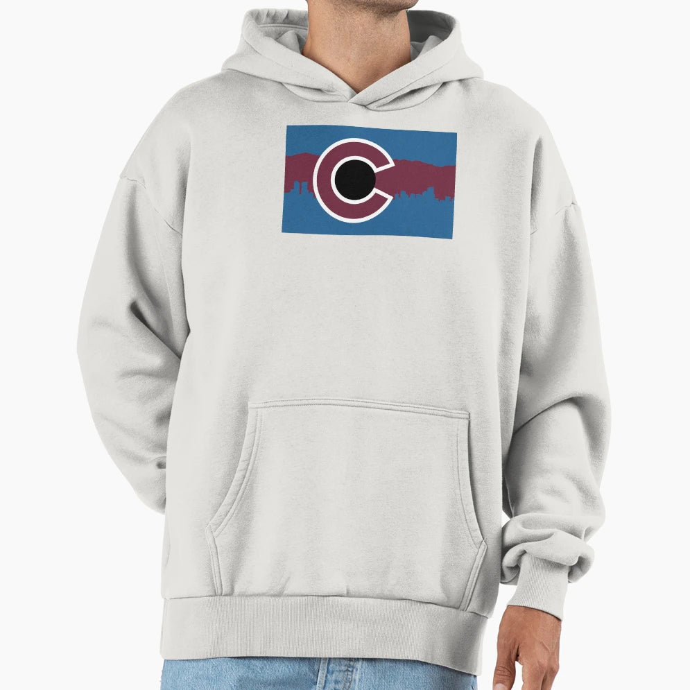 Colorado State Flag Avalanche 2 Hoodie - Custom Art Print Unisex - T-Shirt, Sweatshirt, Hoodie