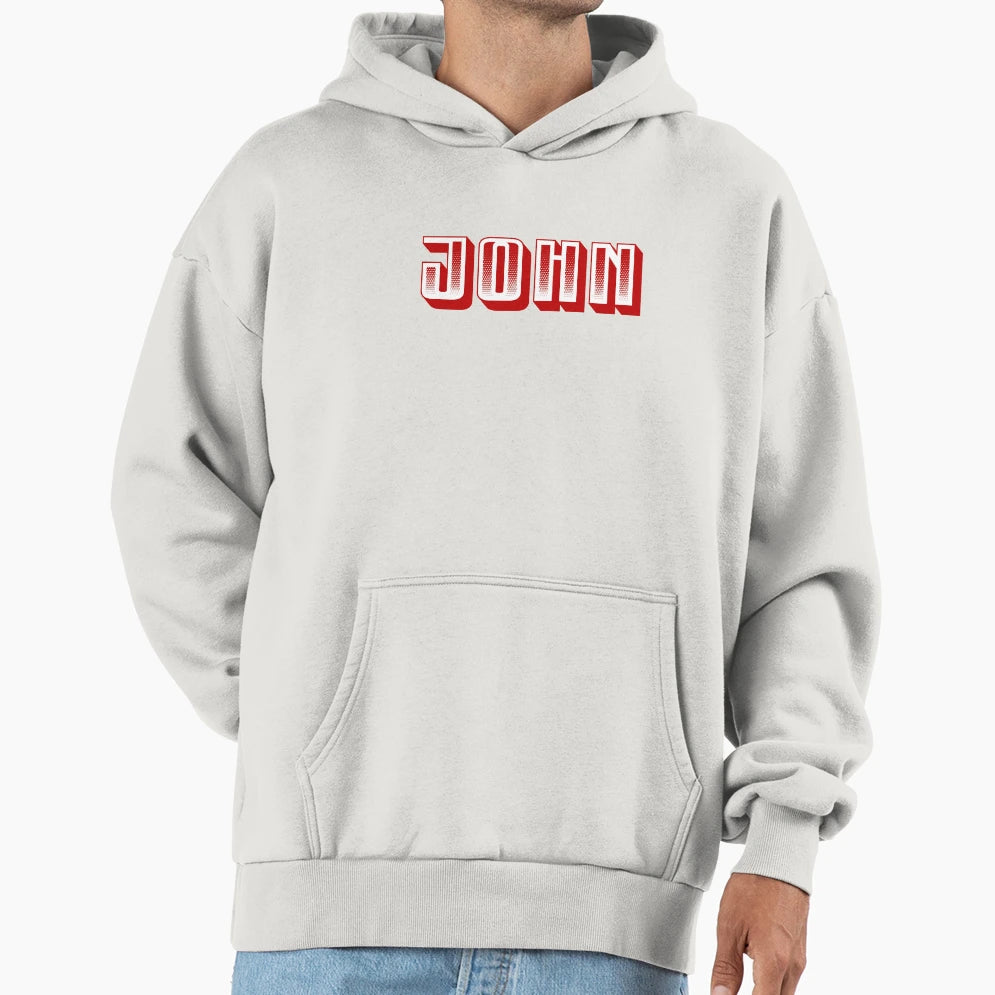 Name John Typography Hoodie - Aesthetic Graphic for Adults - T-Shirt, Sweatshirt, Hoodie