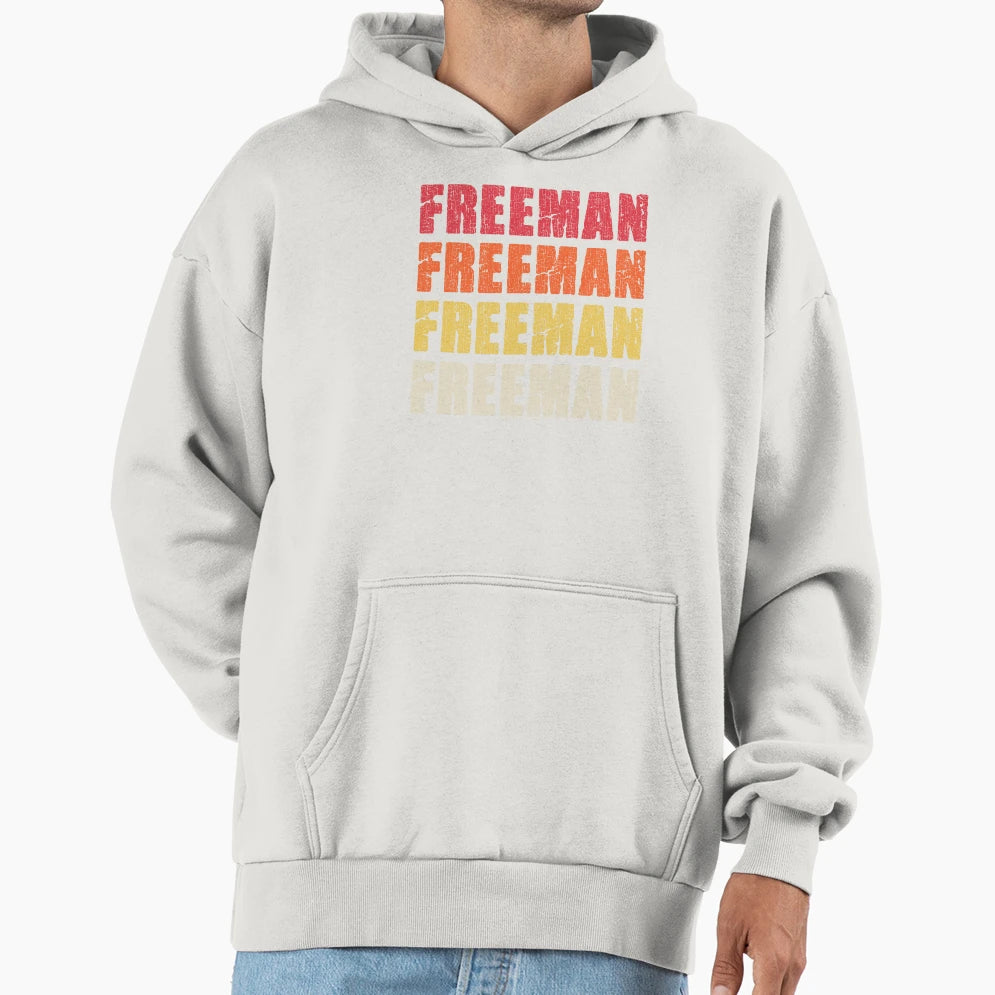 Freeman Surname Family Reunion Funny Hoodie - Trendy Graphic for Adults - T-Shirt, Sweatshirt, Hoodie
