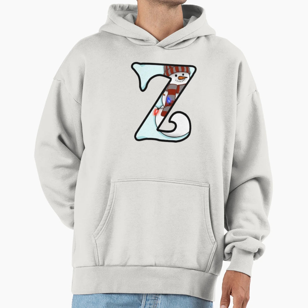 Holiday Themed Letter Z Hoodie - Casual Everyday Wear Men Women - T-Shirt, Sweatshirt, Hoodie
