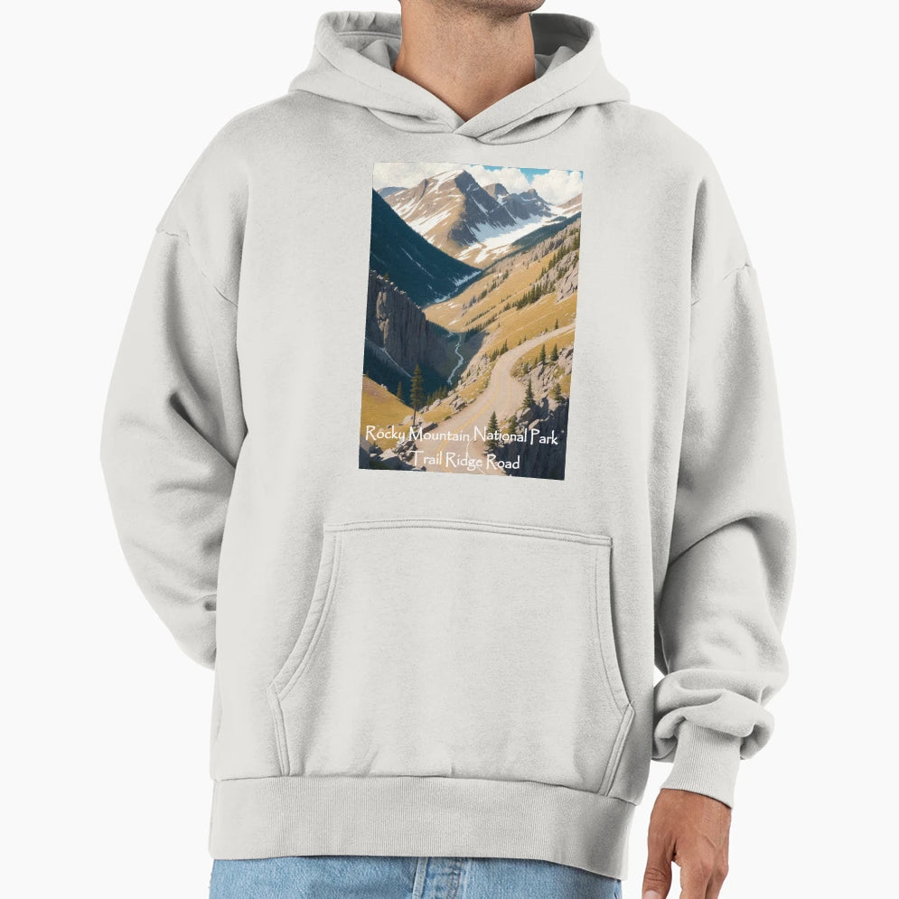 Rocky Mountain National Park Trail Ridge Road Hoodie - Graphic Print Unisex - T-Shirt, Sweatshirt, Hoodie