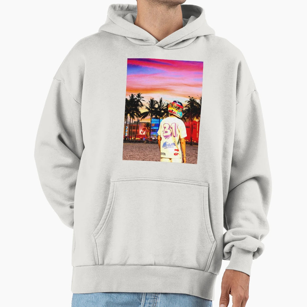 Miami Hoodie - Custom Art Print Men Women - T-Shirt, Sweatshirt, Hoodie