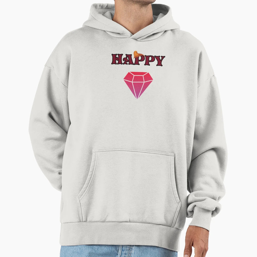 Happy Hoodie - Graphic Print Unisex - T-Shirt, Sweatshirt, Hoodie