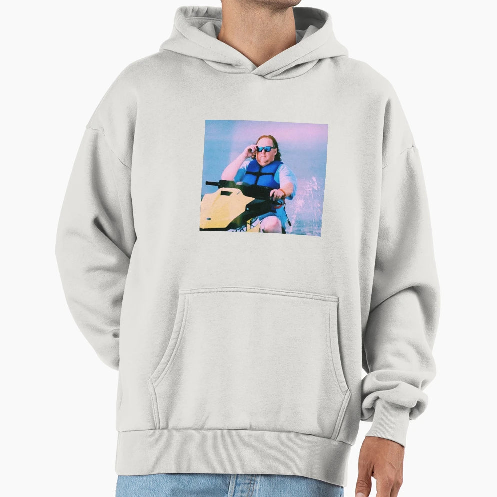 James Garretson Riding Jet Ski Hoodie - Casual Everyday Wear Men Women - T-Shirt, Sweatshirt, Hoodie