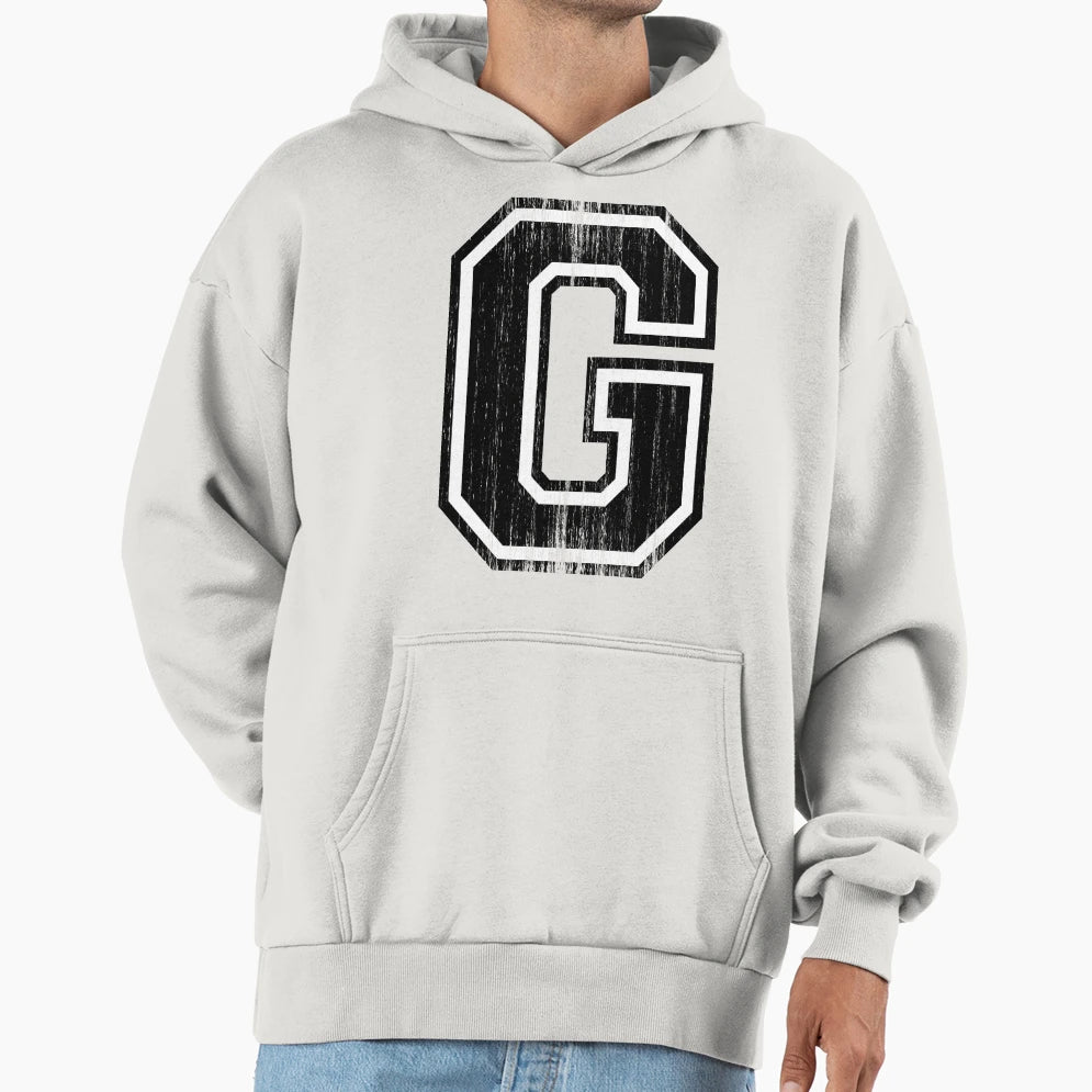 Big Varsity Letter G Hoodie - Graphic Print for Adults - T-Shirt, Sweatshirt, Hoodie