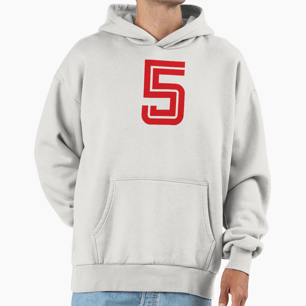 No 5 Player Number Five Football Hoodie - Casual Everyday Wear for Adults - T-Shirt, Sweatshirt, Hoodie