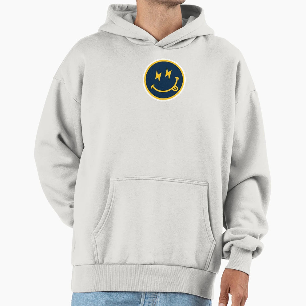 Chargers Smiley Navy Colorway Hoodie - Aesthetic Graphic for Adults - T-Shirt, Sweatshirt, Hoodie