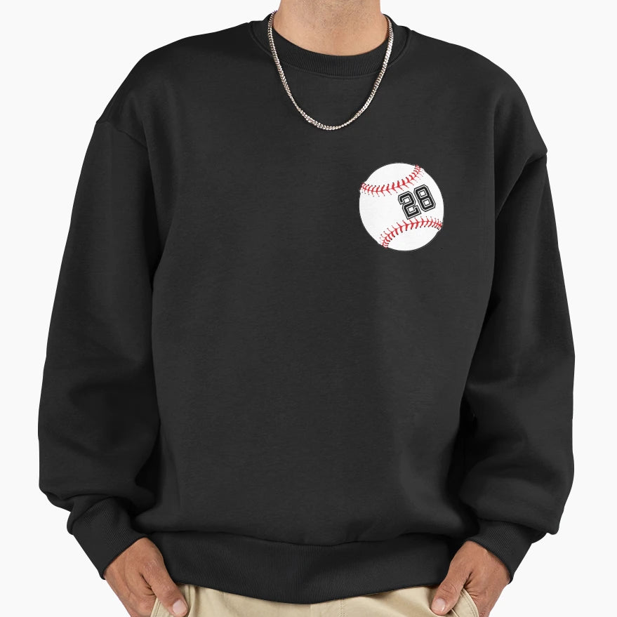 Baseball Player Jersey No 28 Back Sweatshirt - Trendy Graphic Unisex - T-Shirt, Sweatshirt, Hoodie