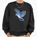 Flying Bird Blue Jay Sweatshirt - Fun Novelty Design for Adults - T-Shirt, Sweatshirt, Hoodie
