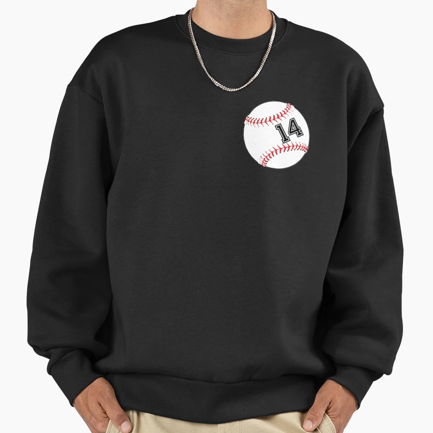 Baseball Player Jersey No 14 Back Sweatshirt - Unique Graphic Men Women - T-Shirt, Sweatshirt, Hoodie