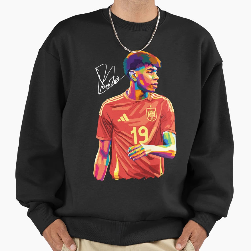 Lamine Yamal Pop Art Sweatshirt - Graphic Print for Adults - T-Shirt, Sweatshirt, Hoodie