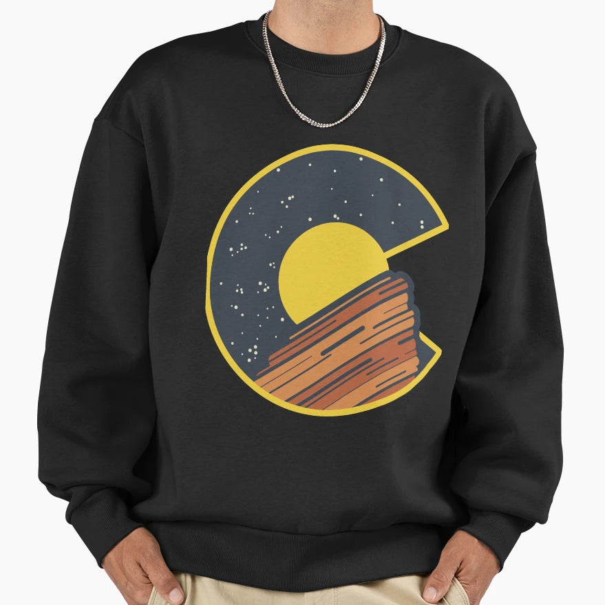 Red Rocks Colorado Sweatshirt - Graphic Print Men Women - T-Shirt, Sweatshirt, Hoodie
