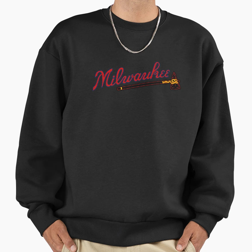 Milwaukee Braves Logo Sweatshirt - Aesthetic Graphic Unisex - T-Shirt, Sweatshirt, Hoodie