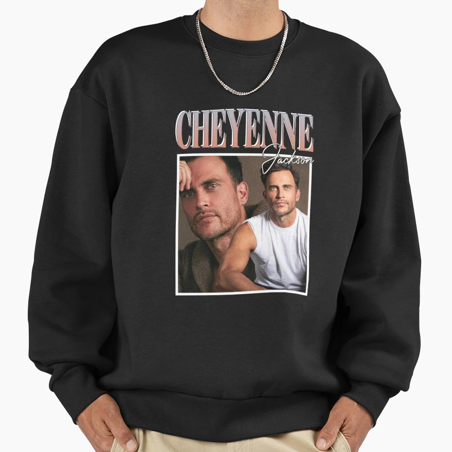 Cheyenne Jackson 90S Sweatshirt - Trendy Graphic for Adults - T-Shirt, Sweatshirt, Hoodie