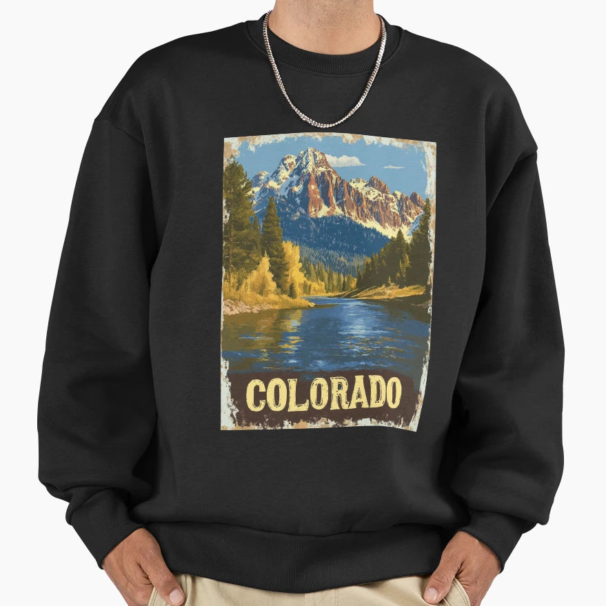 Colorado Travel Sweatshirt - Graphic Print for Adults - T-Shirt, Sweatshirt, Hoodie
