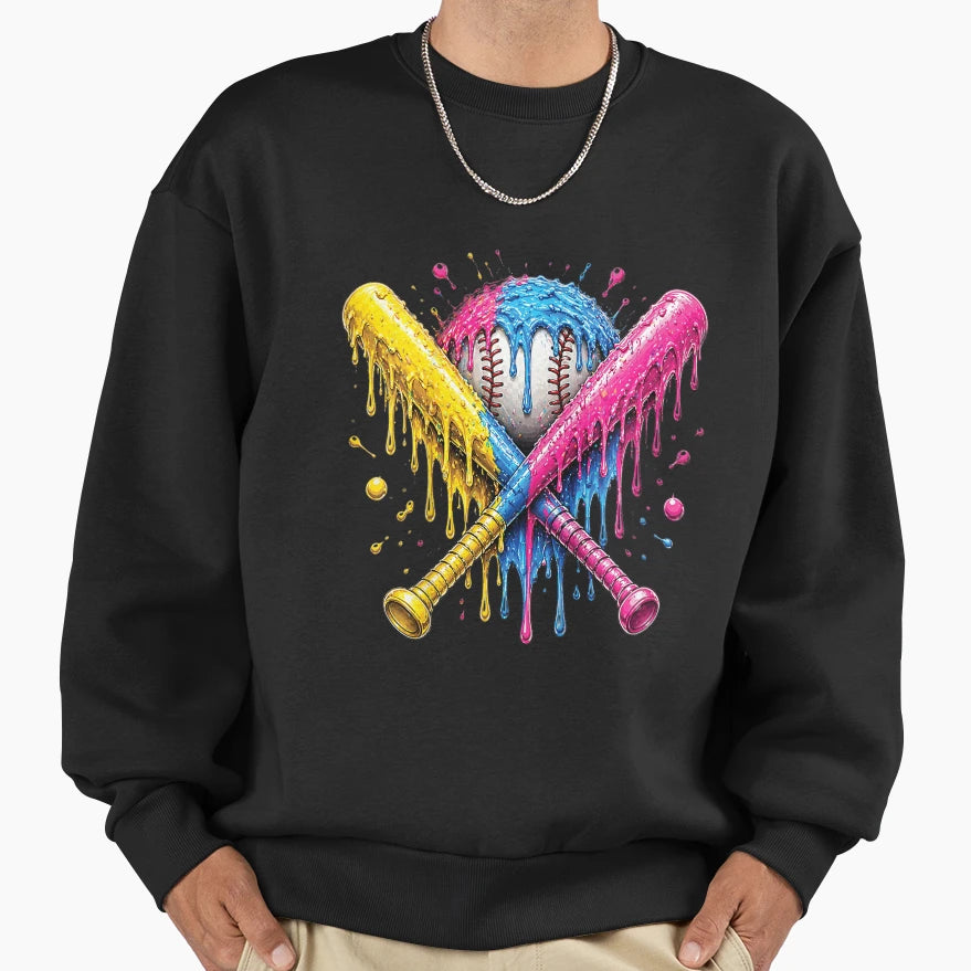 Baseball Drip Baseball 101 Sweatshirt - Unique Graphic Men Women - T-Shirt, Sweatshirt, Hoodie