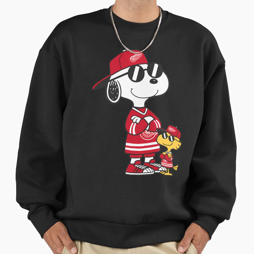 Snoopy Detroit Red Wings Sweatshirt - Graphic Print Unisex - T-Shirt, Sweatshirt, Hoodie