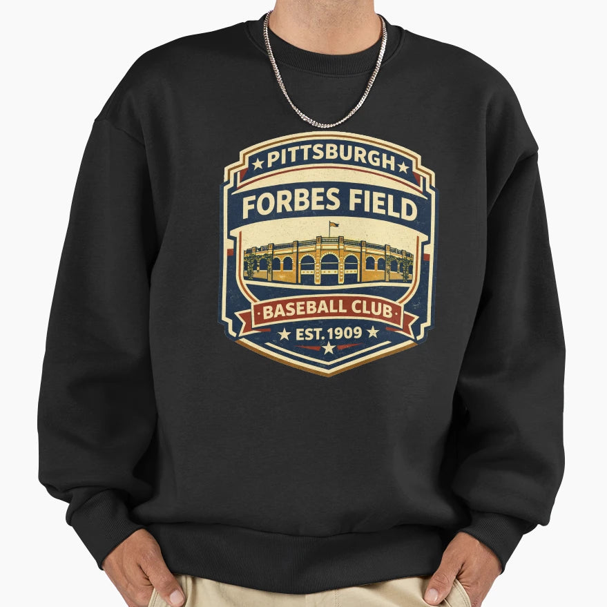 Pittsburgh Forbes Field Baseball Club Sweatshirt - Minimalist Print Unisex - T-Shirt, Sweatshirt, Hoodie