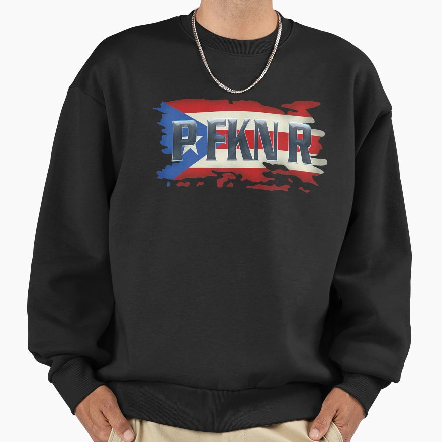 Puerto Rico Flag P Fkn R Urban Slang Hoodie - Aesthetic Graphic Men Women - T-Shirt, Sweatshirt, Hoodie