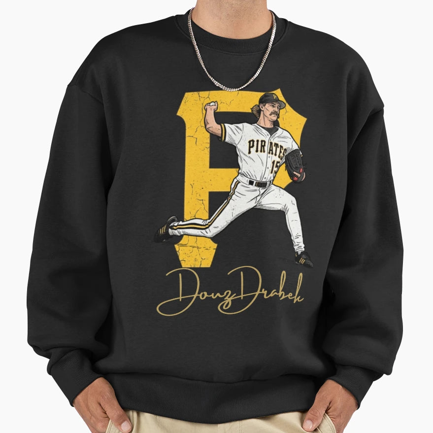 Pittsburgh Baseball Player Doug Sweatshirt - Unique Graphic Men Women - T-Shirt, Sweatshirt, Hoodie