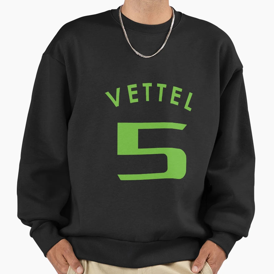 Vettel 5 Green Sweatshirt - Casual Everyday Wear for Adults - T-Shirt, Sweatshirt, Hoodie