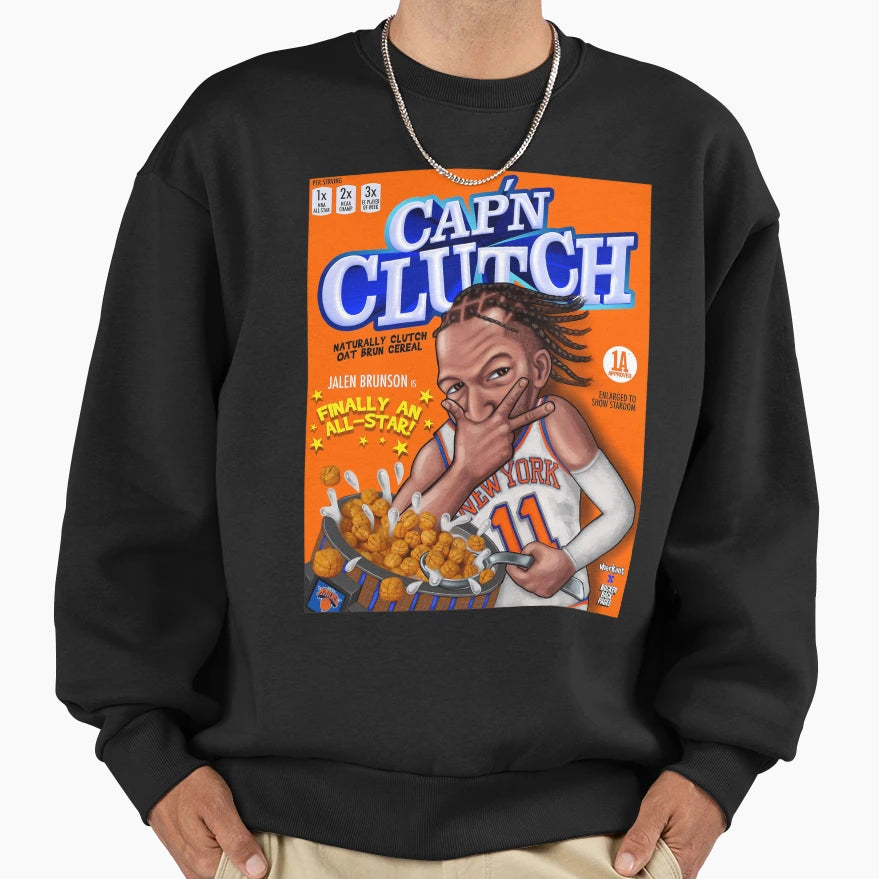 Captain Clutch Jalen Brunson Sweatshirt - Streetwear Style for Adults - T-Shirt, Sweatshirt, Hoodie