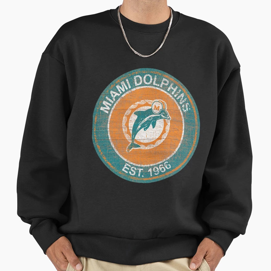 Art Miami Dolphins Sweatshirt - Graphic Print Unisex - T-Shirt, Sweatshirt, Hoodie